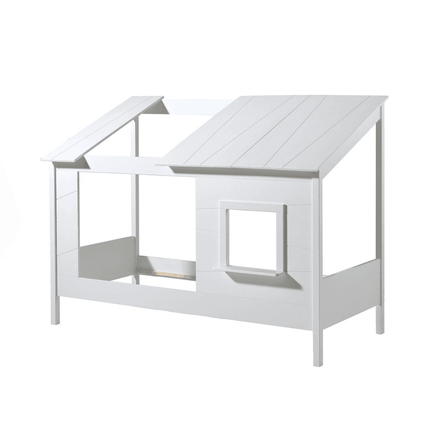 HB26 wooden house children's bed, 90x200 with fabric