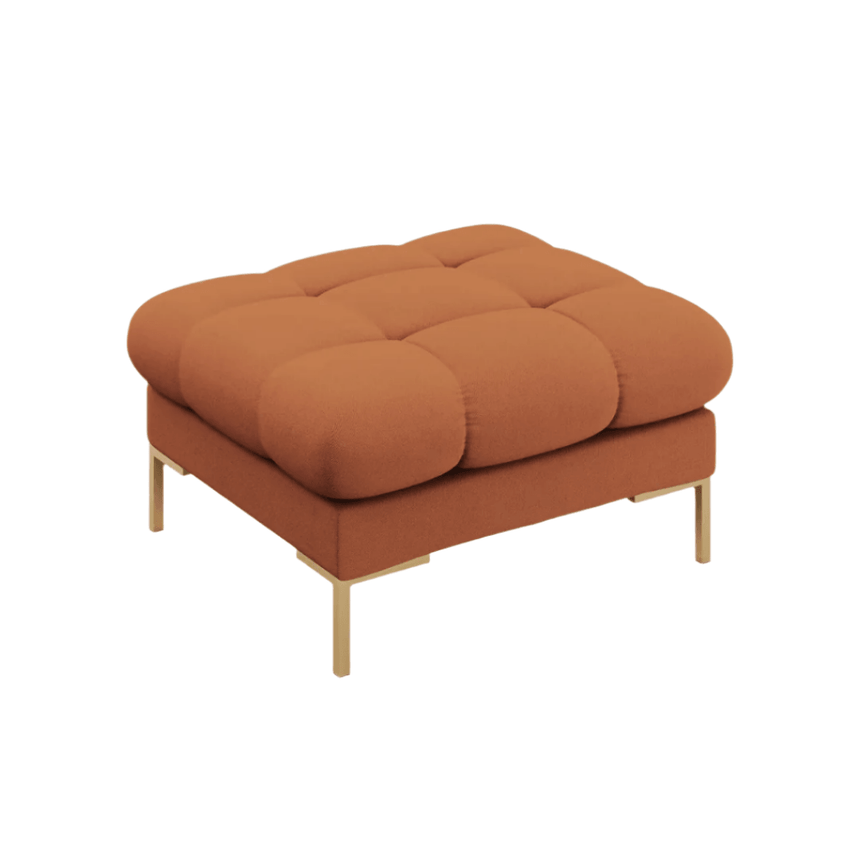 Mamaia fabric pouf with gold legs
