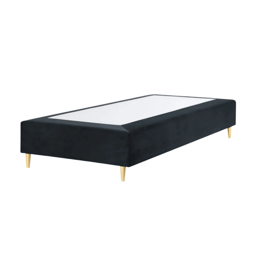 Whale velvet bed frame 90x200 with gold legs