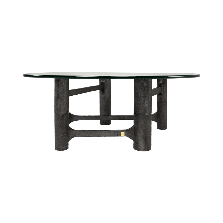 Shad glass coffee table Ø110