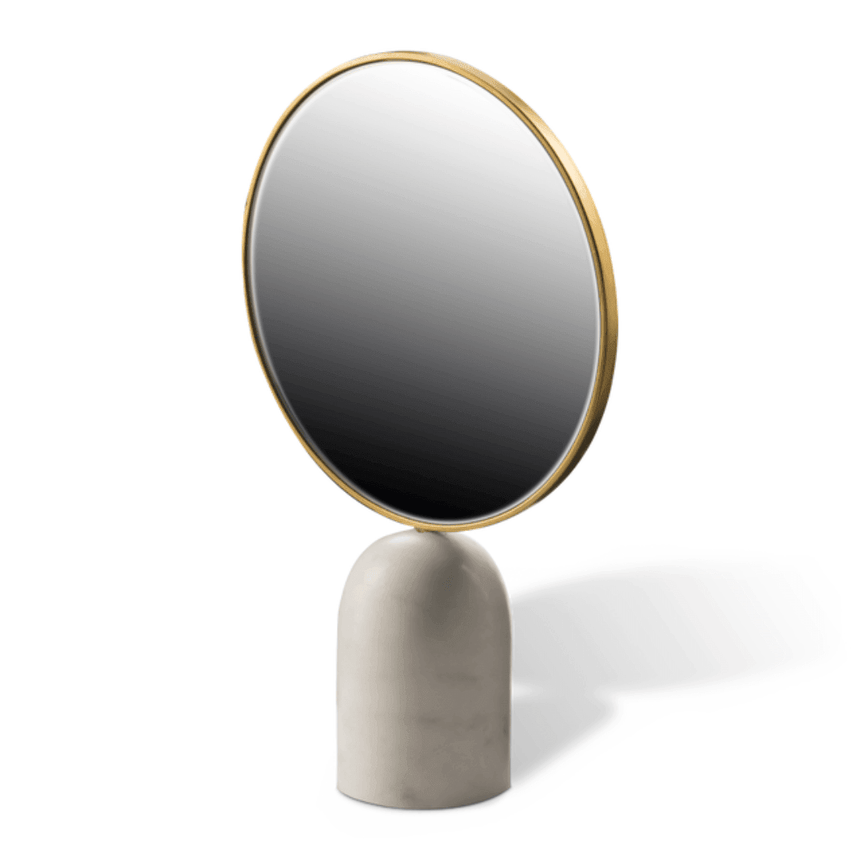 Round marble mirror