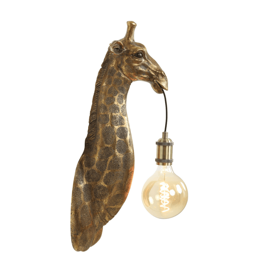 Giraffe resin wall lamp