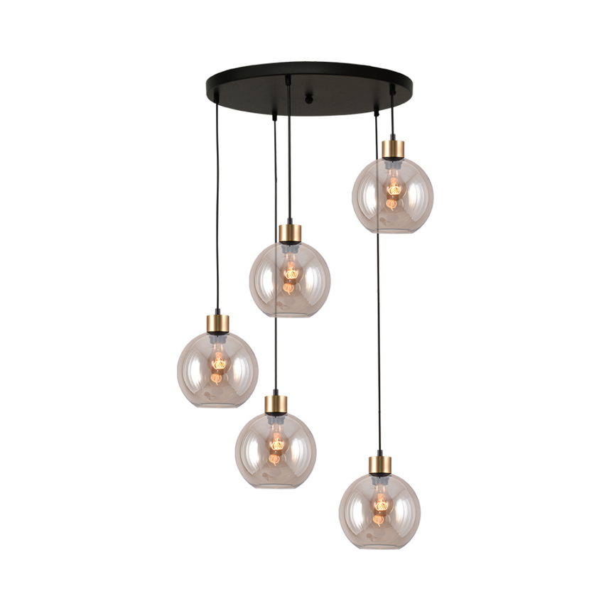 Lazise arany üveg függőlámpa arany foglalattal