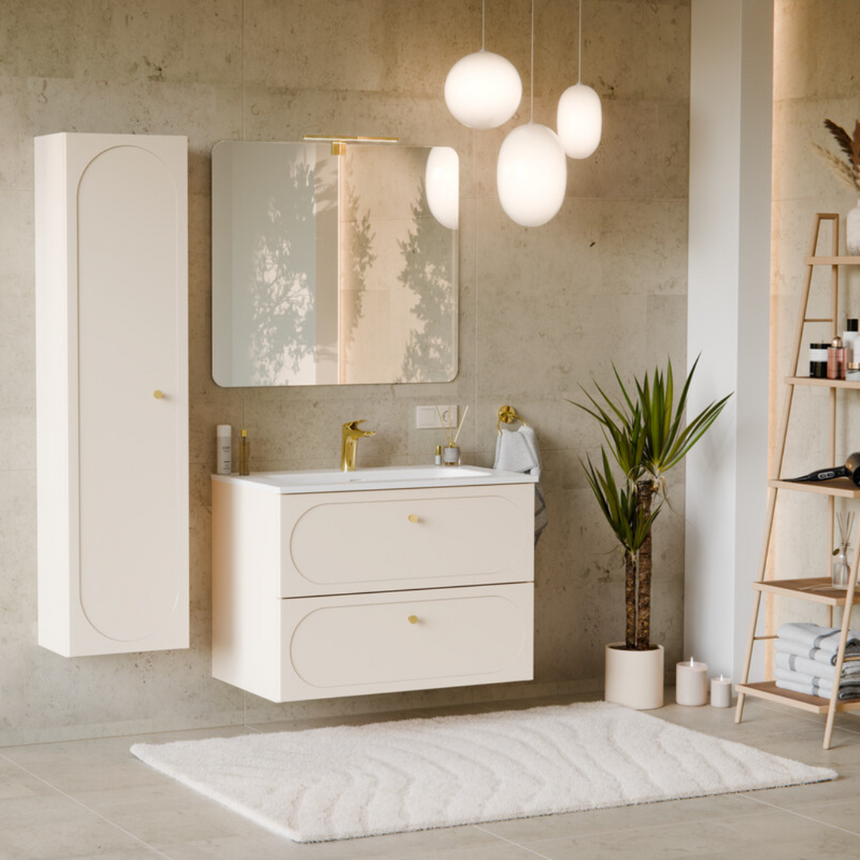 Baggy woven chenille pouf