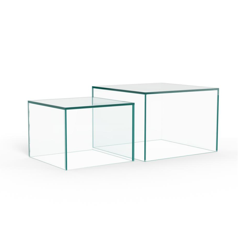 Dice marble effect coffee table set 58x58