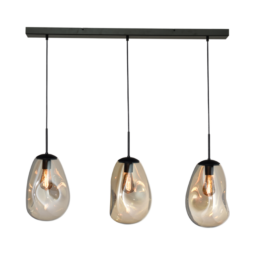 Lava 3 izzós arany üveg függőlámpa