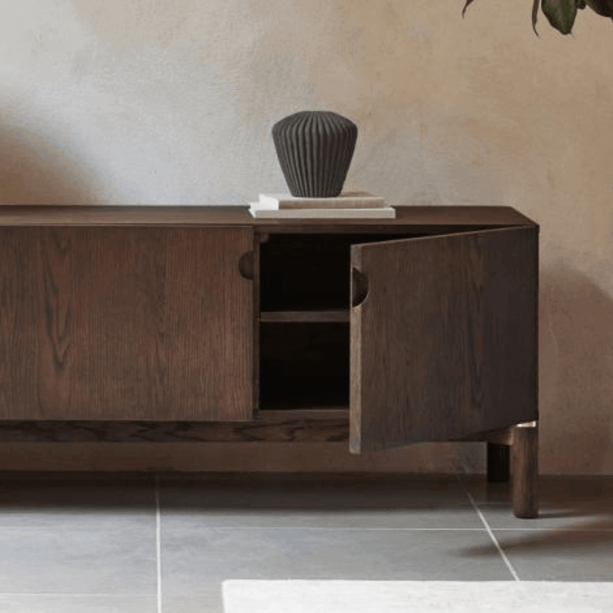 Arun 2 fiókos 2 ajtós fa kabinet - Dutch Home