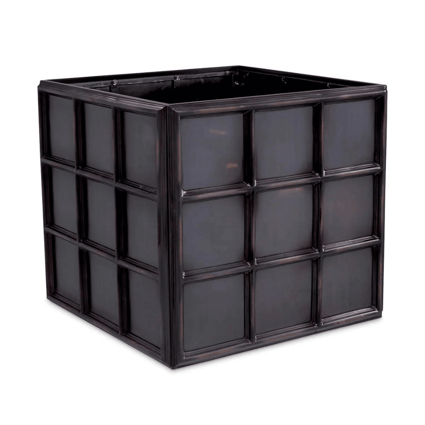 Grid metal flower pot medium