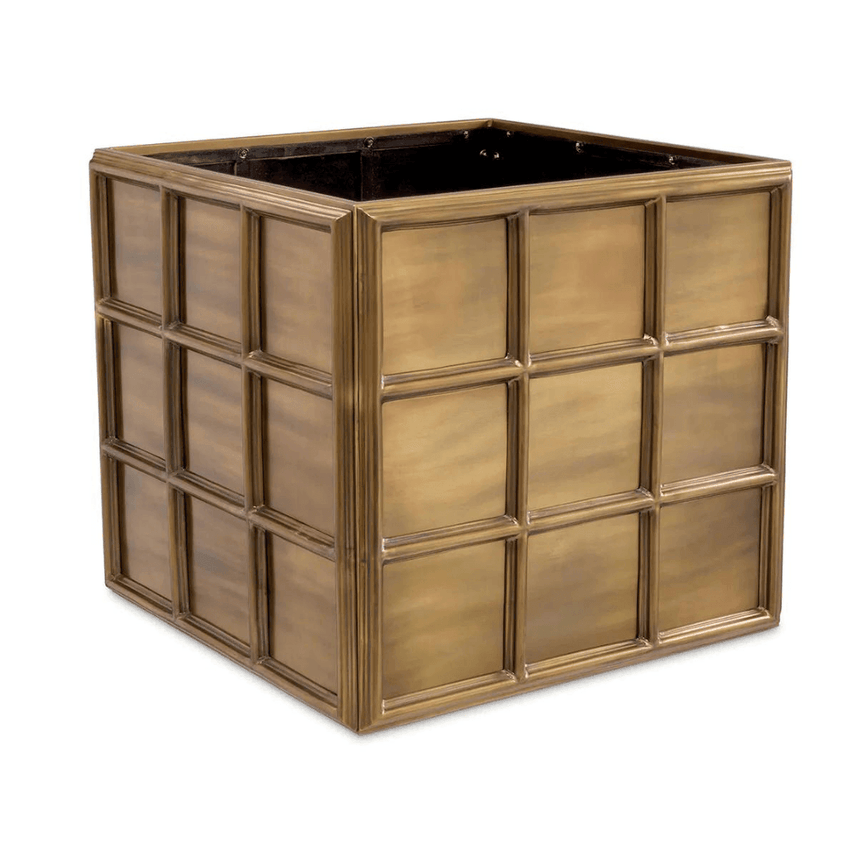 Grid metal flower pot medium