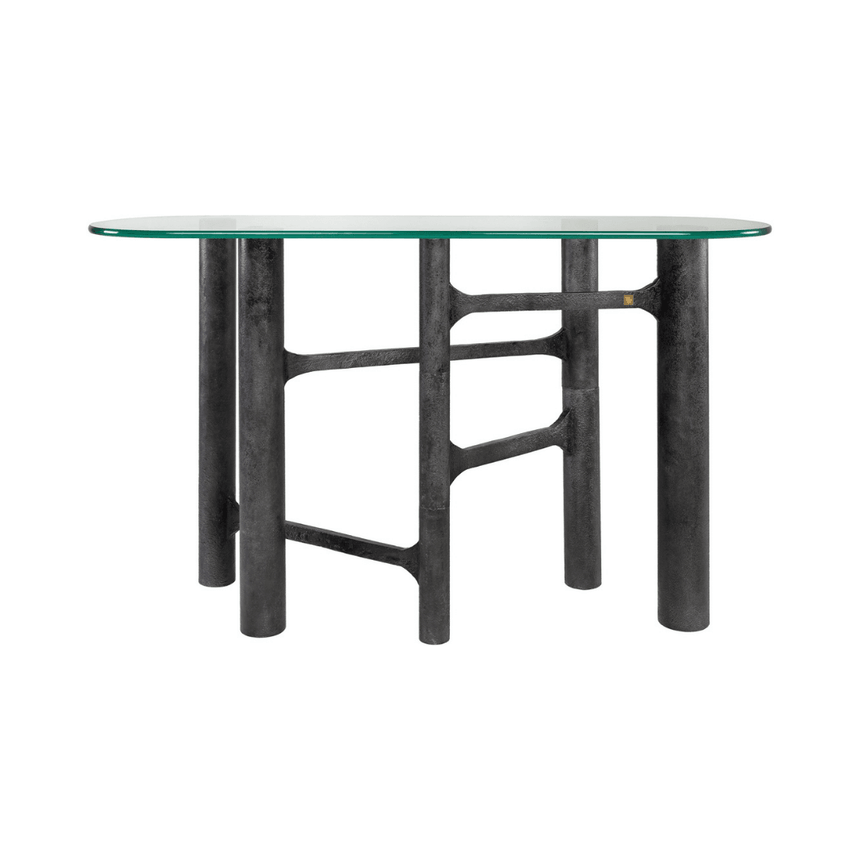 Shad glass console table