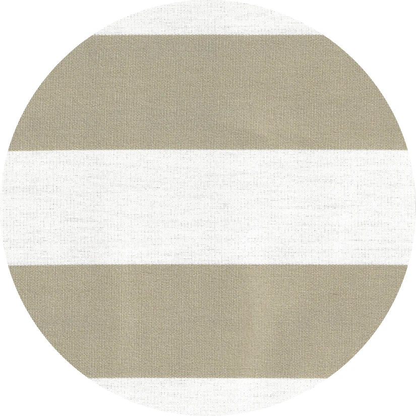 Double striped fabric sun lounger with headrest