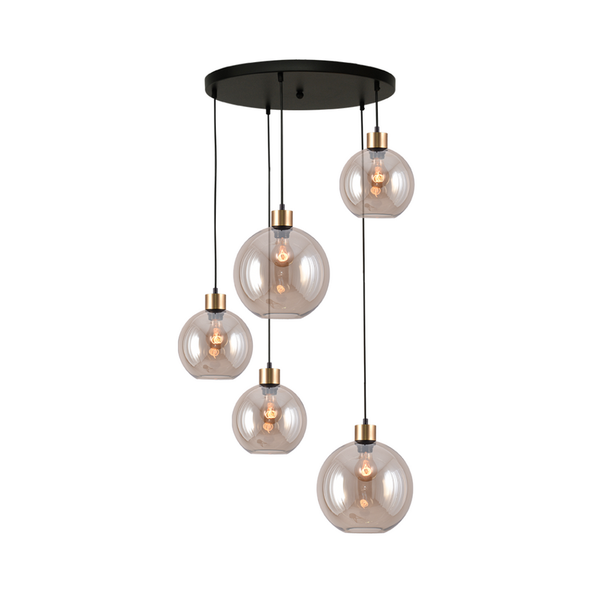 Lazise arany üveg függőlámpa arany foglalattal