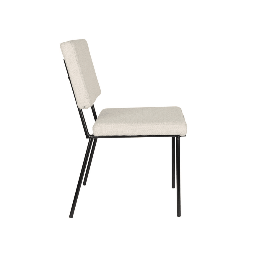 Fellow fabric chair without armrests