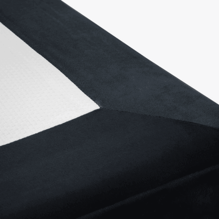 Whale bársony ágykeret 160x200 fekete lábbal