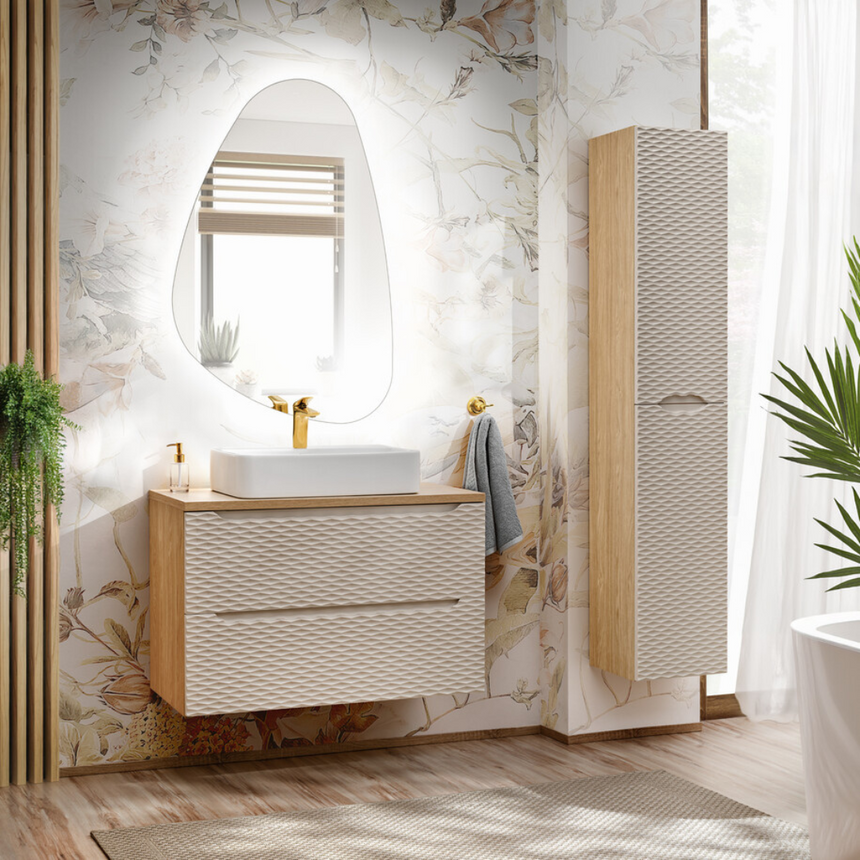 Baggy woven chenille pouf