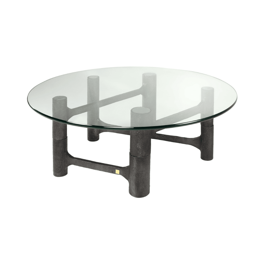Shad glass coffee table Ø110