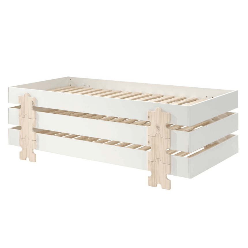 Modulo Puzzle wooden children's bed, 90x200, set of 3