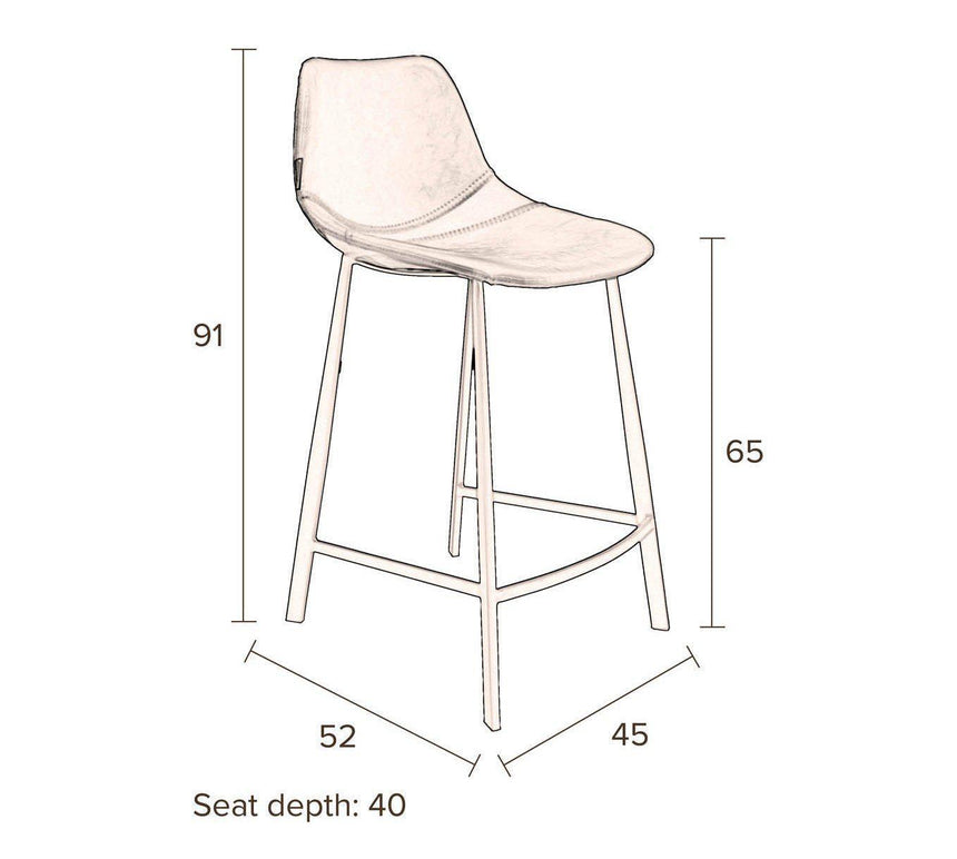 Franky bársony alacsony bárszék-6