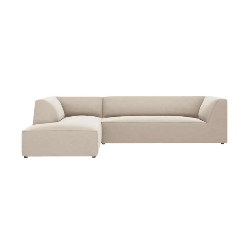Ruby left velvet corner sofa 273x180