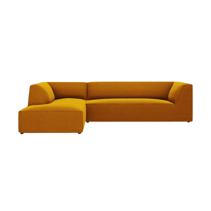 Ruby left velvet corner sofa 273x180