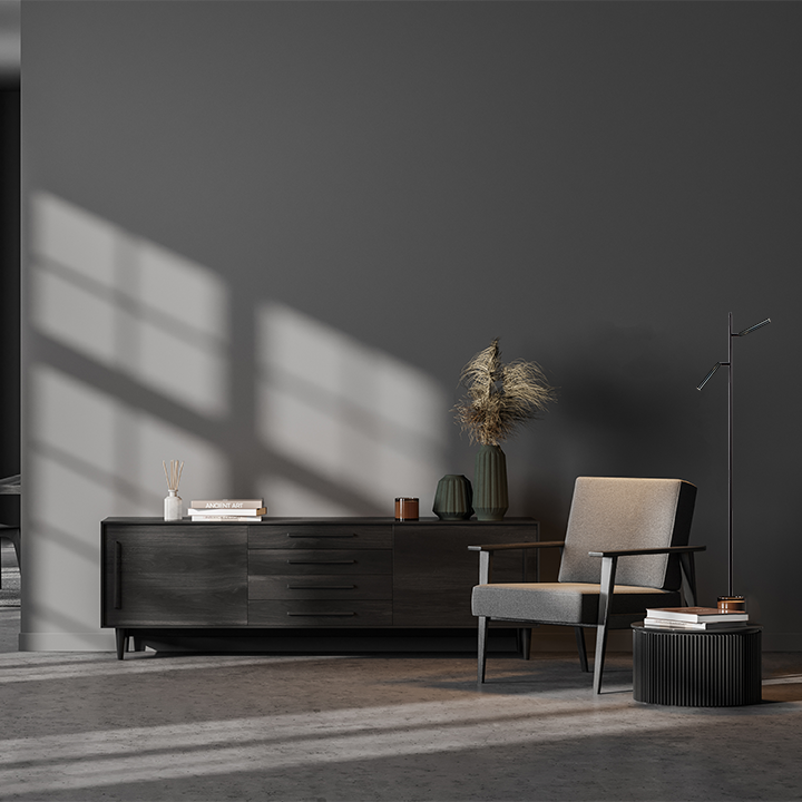 Flute 2-bulb metal floor lamp