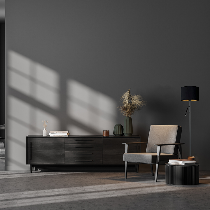 Flute fabric floor lamp