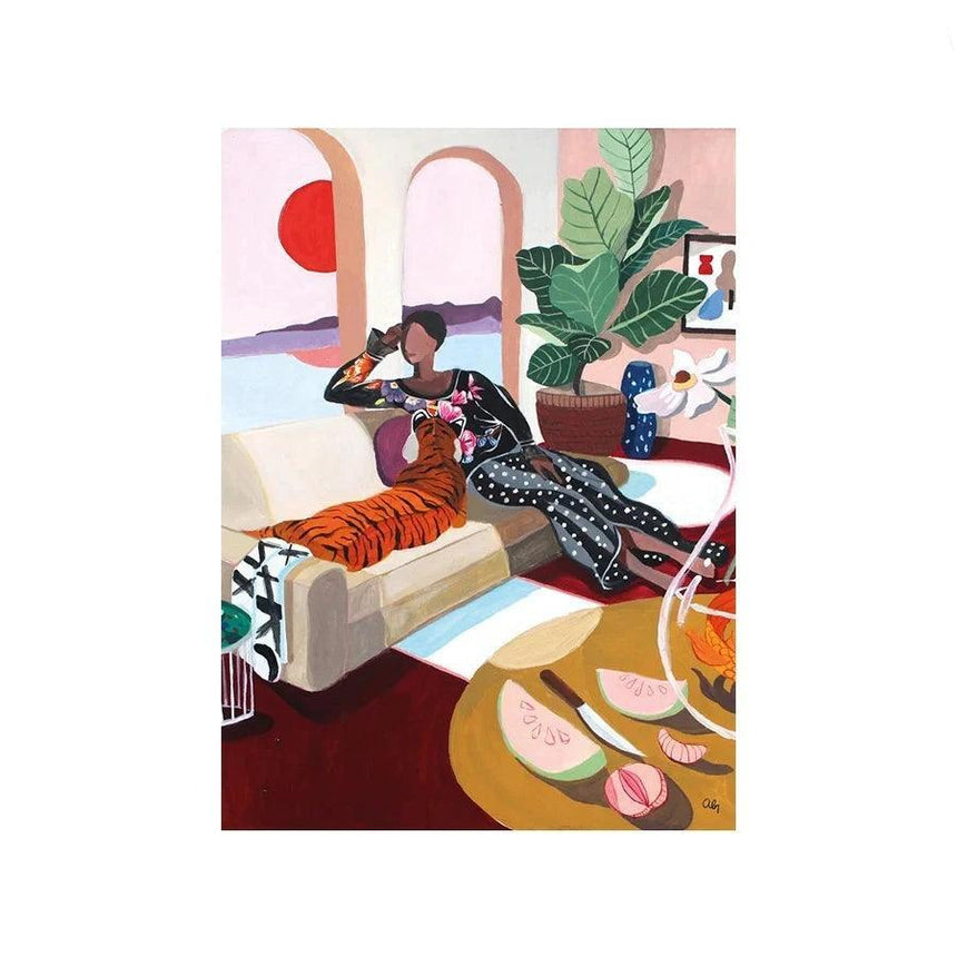 Tiger Queen design canvas print