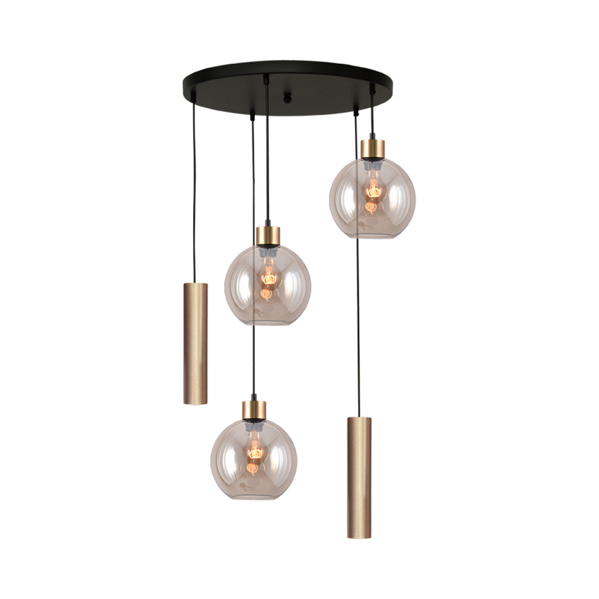 Lazise arany üveg függőlámpa arany foglalattal