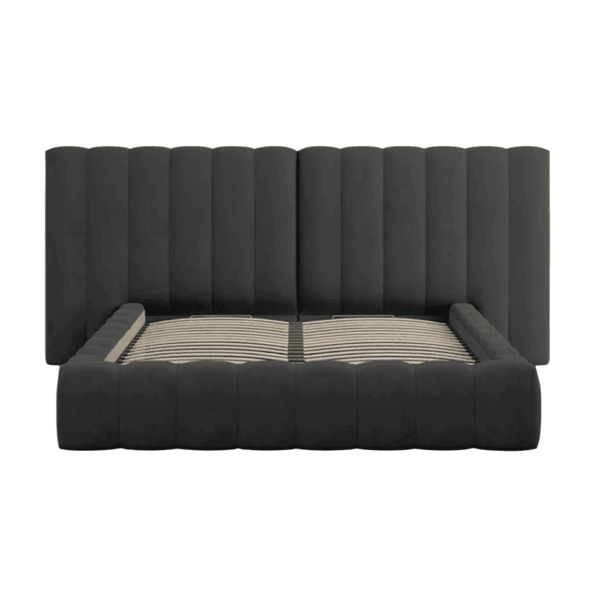 Kelp wide fabric bed frame 200x200