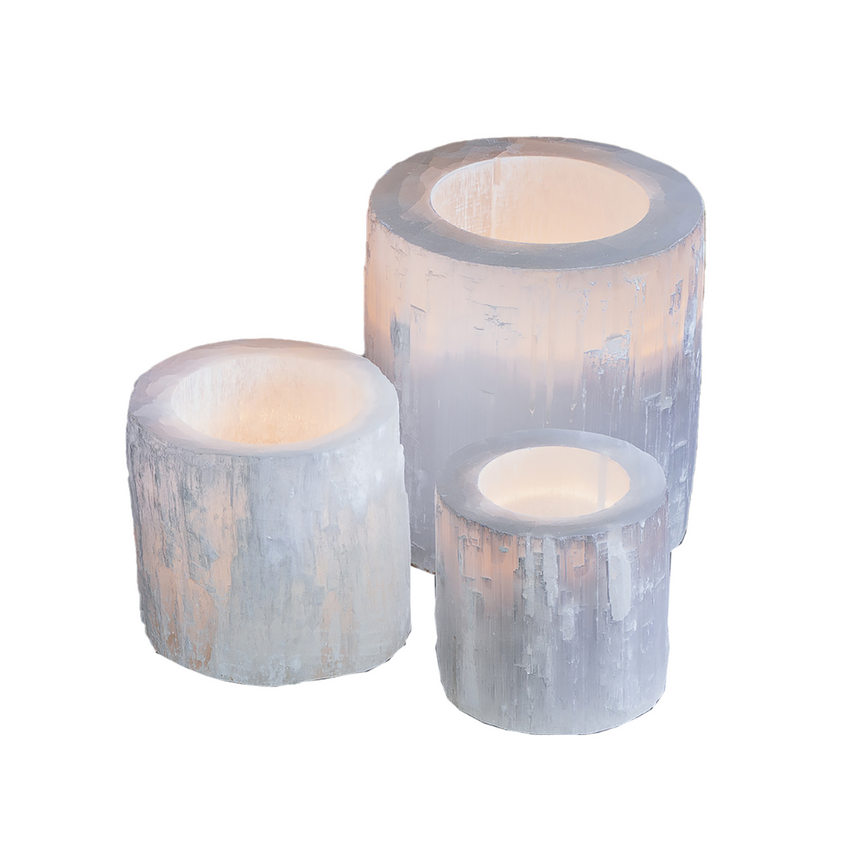 Cylinder kristály gyertyatartó