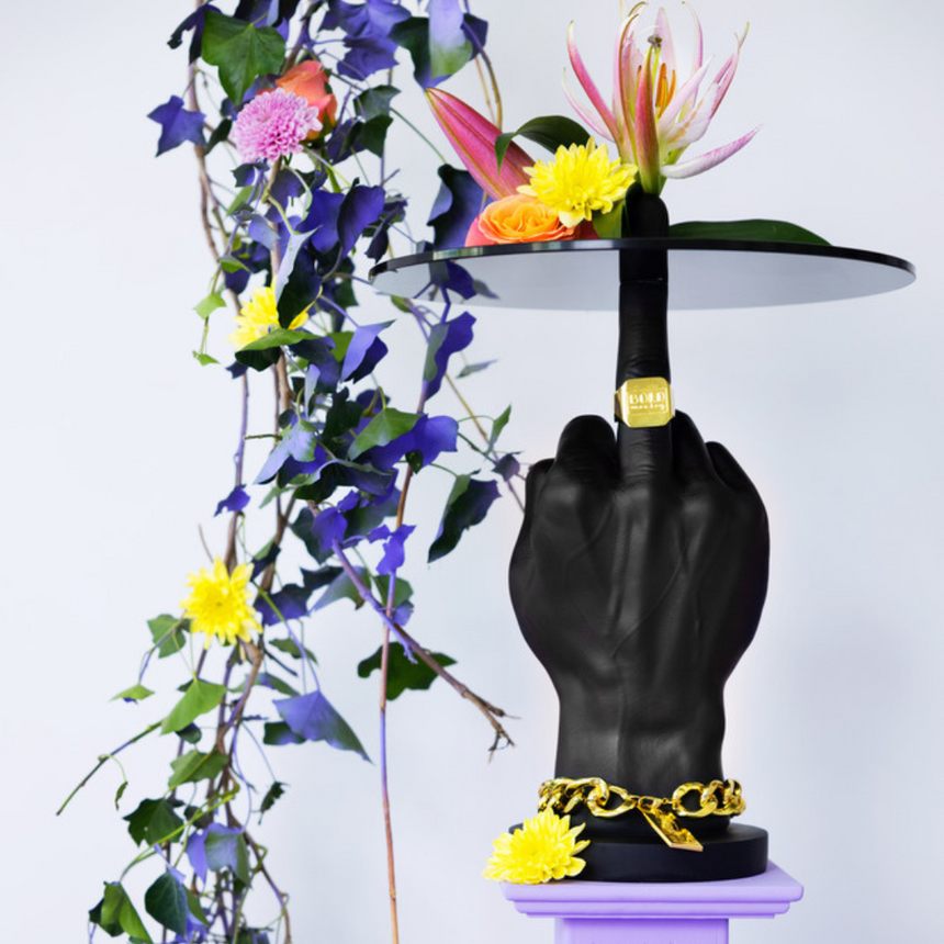 Fother Mucker üveg lerakóasztal