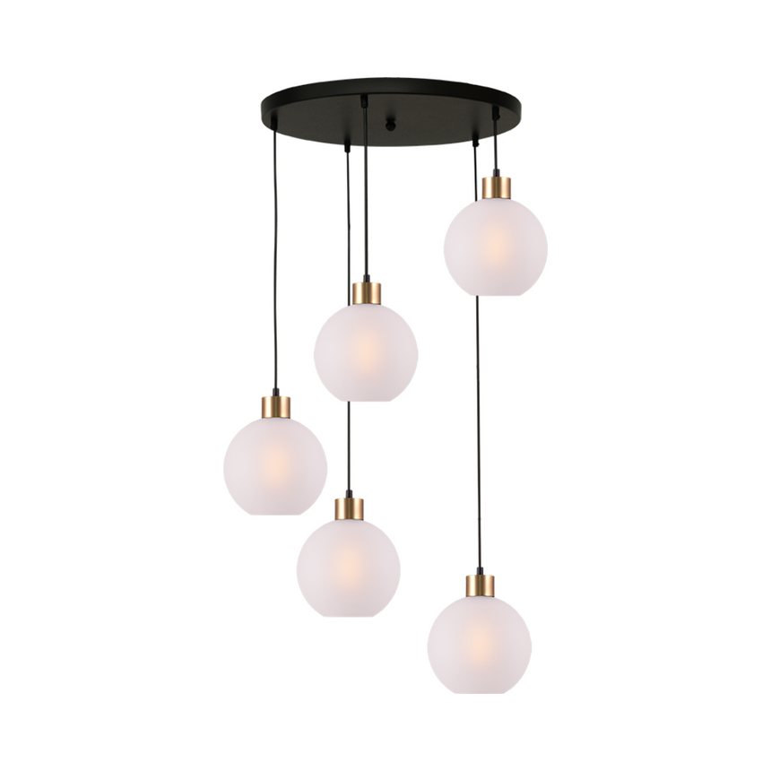 Lazise fehér üveg függőlámpa arany foglalattal