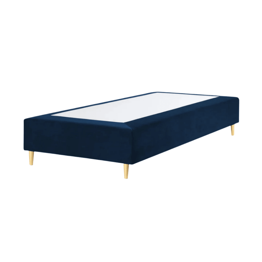 Whale velvet bed frame 90x200 with gold legs