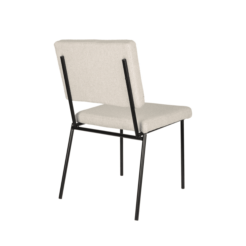 Fellow fabric chair without armrests