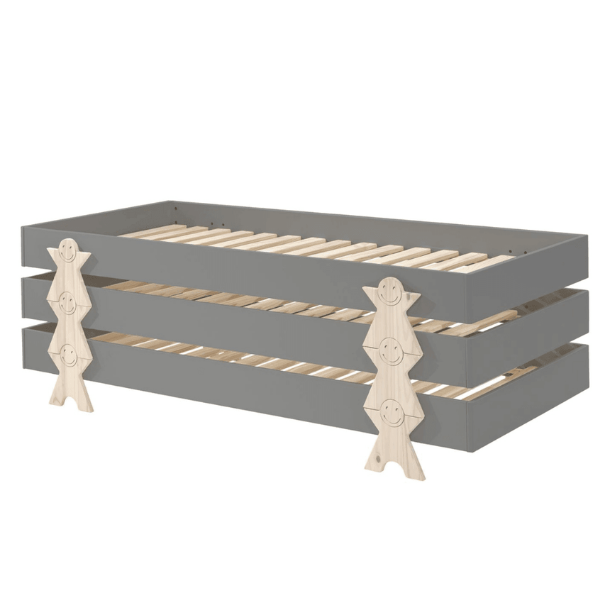 Modulo Smiley wooden children's bed, 90x200, set of 3