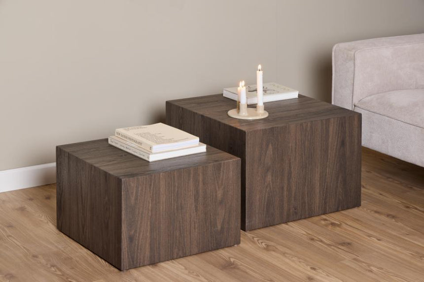 Dice wooden coffee table set 58x58