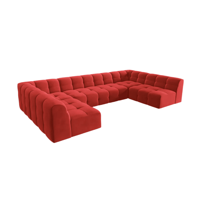 Kendal U-Shaped Velvet Sofa