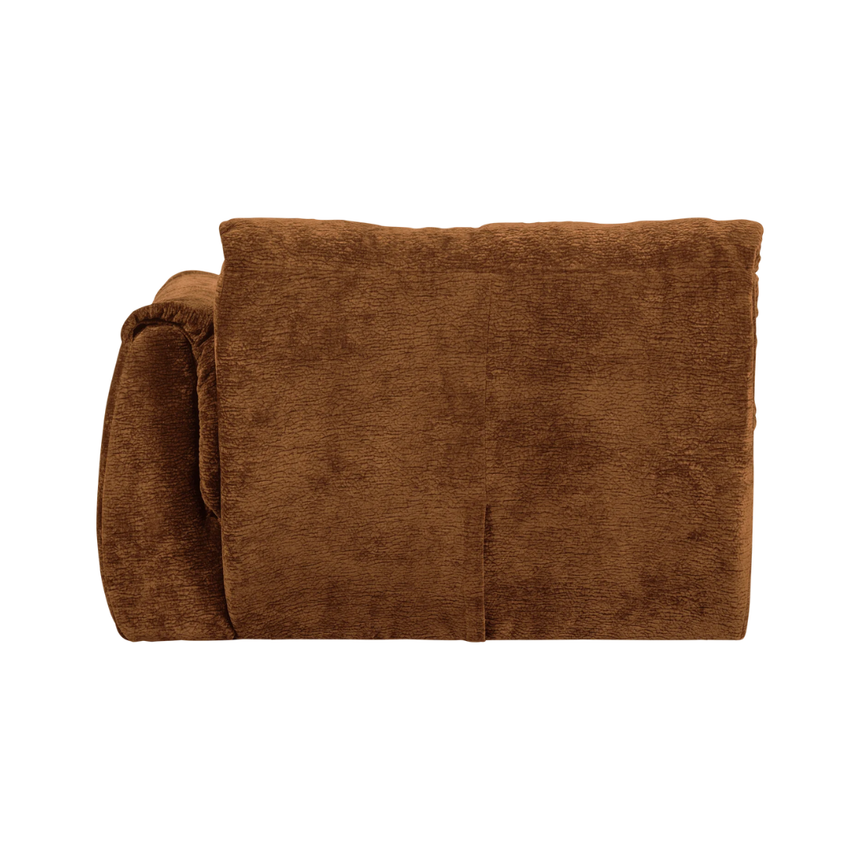 Baggy right-hand chenille sofa element