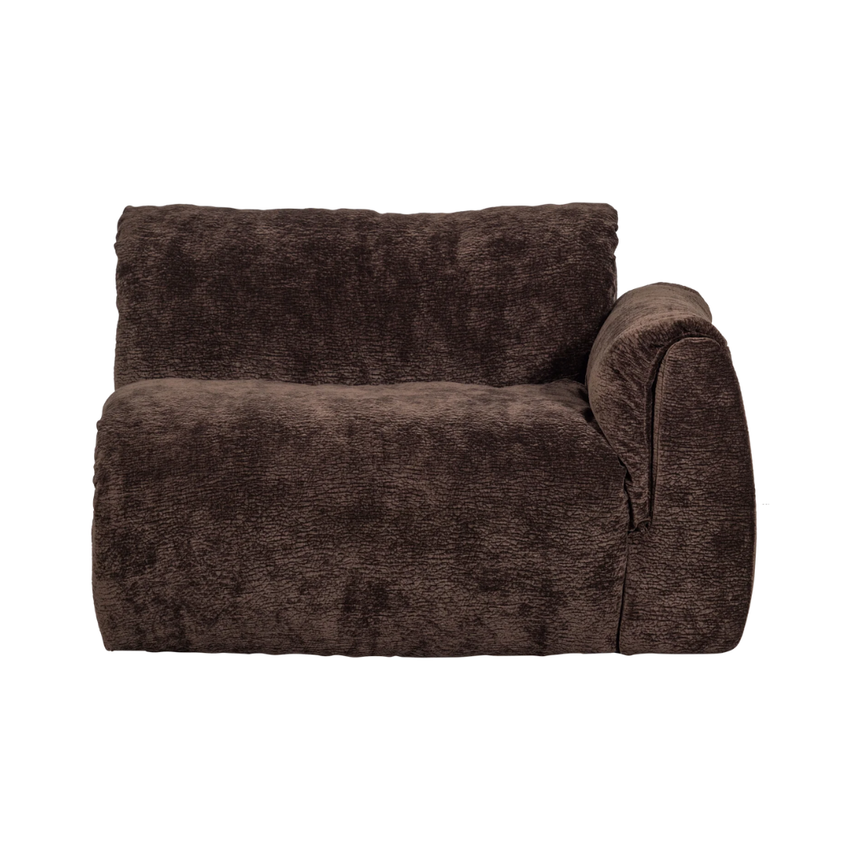 Baggy right-hand chenille sofa element