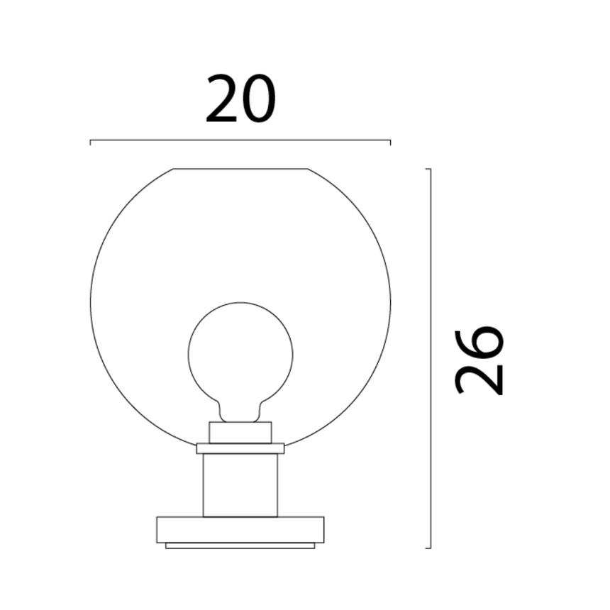 Lazise üveg asztali lámpa arany foglalattal Ø20