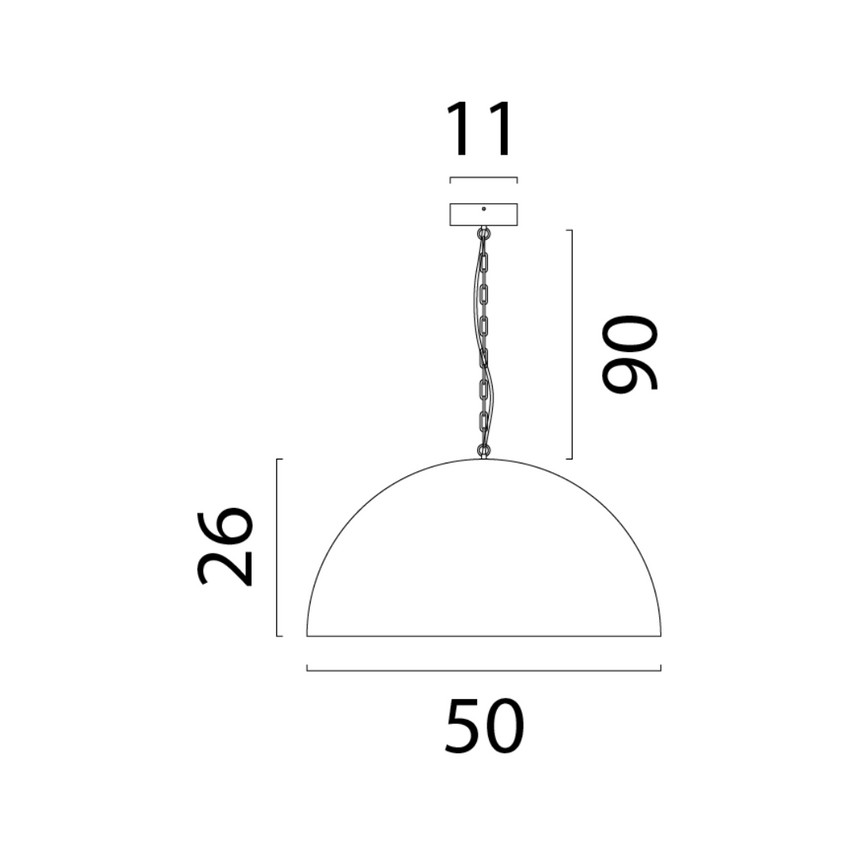 Larino 1-bulb oil-filled metal pendant lamp