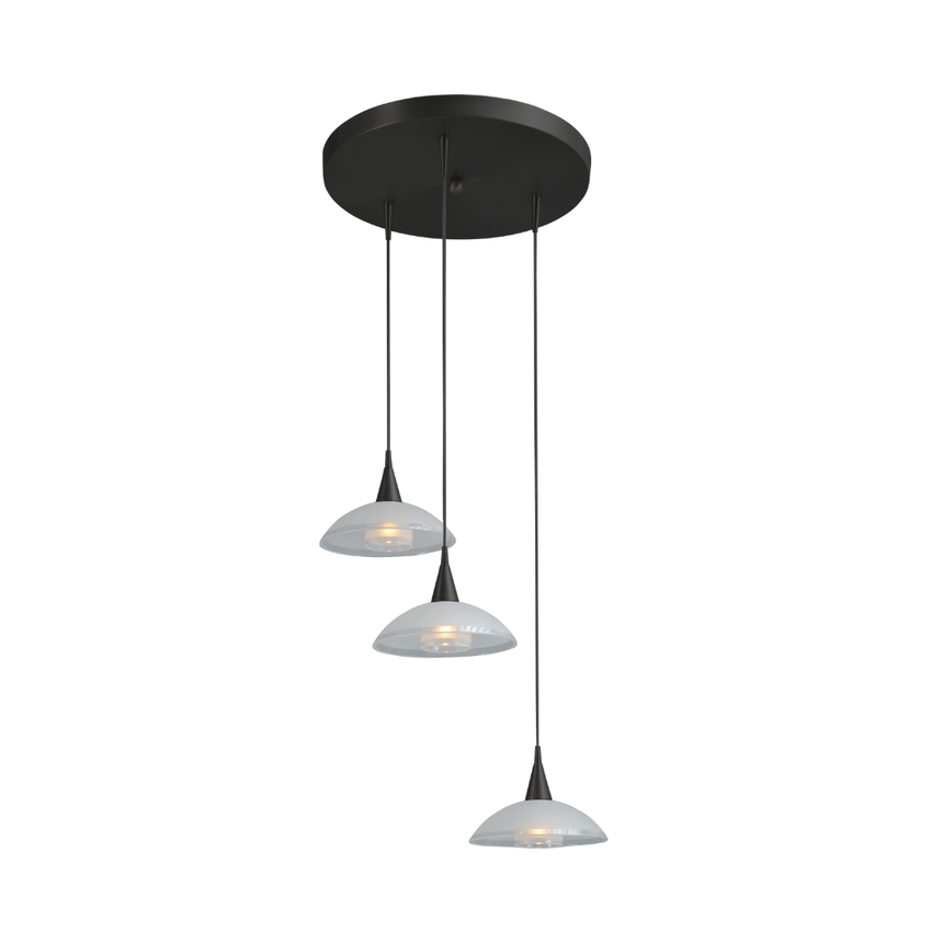 Melani üveg fekete függőlámpa