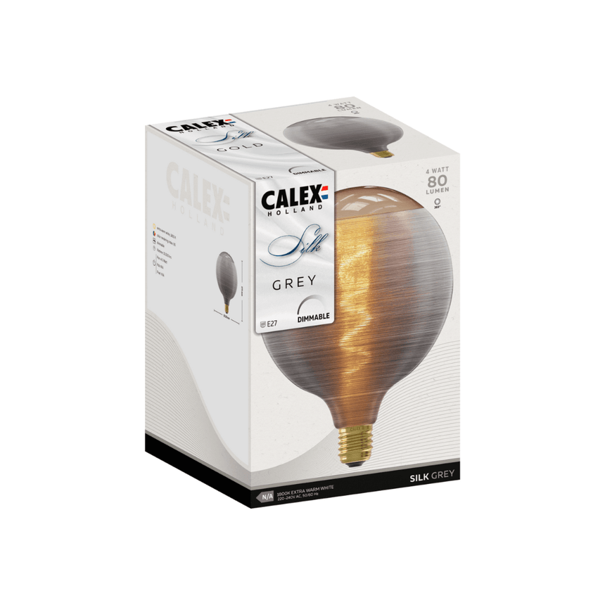 Silk Globe G125 Grey Spiral bulb, LED E27