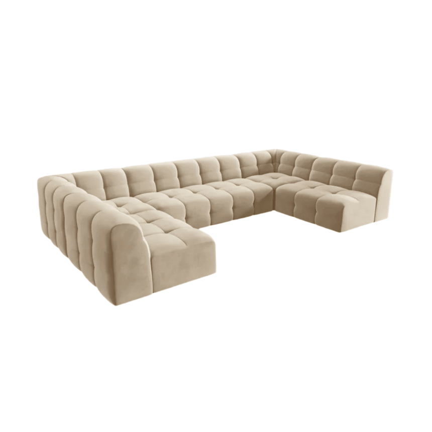 Kendal U-Shaped Velvet Sofa