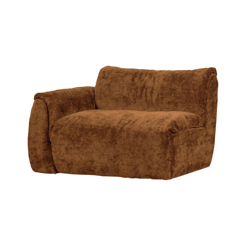 Baggy left chenille sofa element