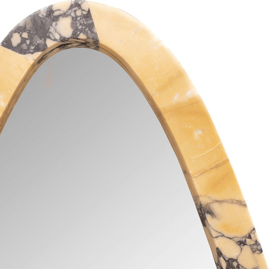 Pebble marble mirror