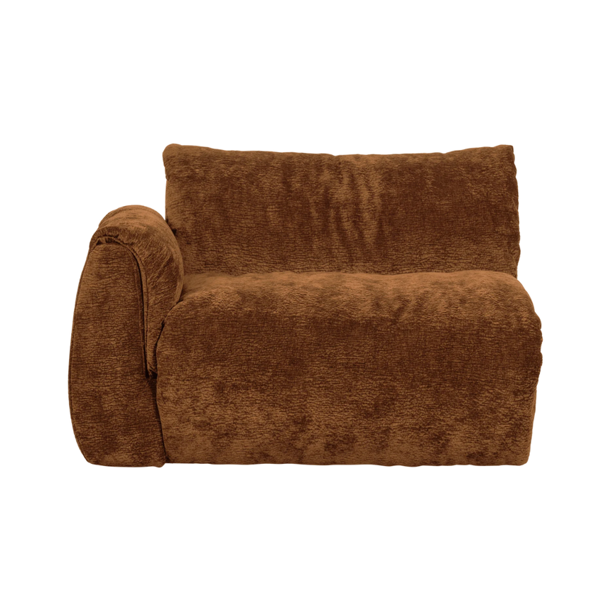 Baggy left chenille sofa element