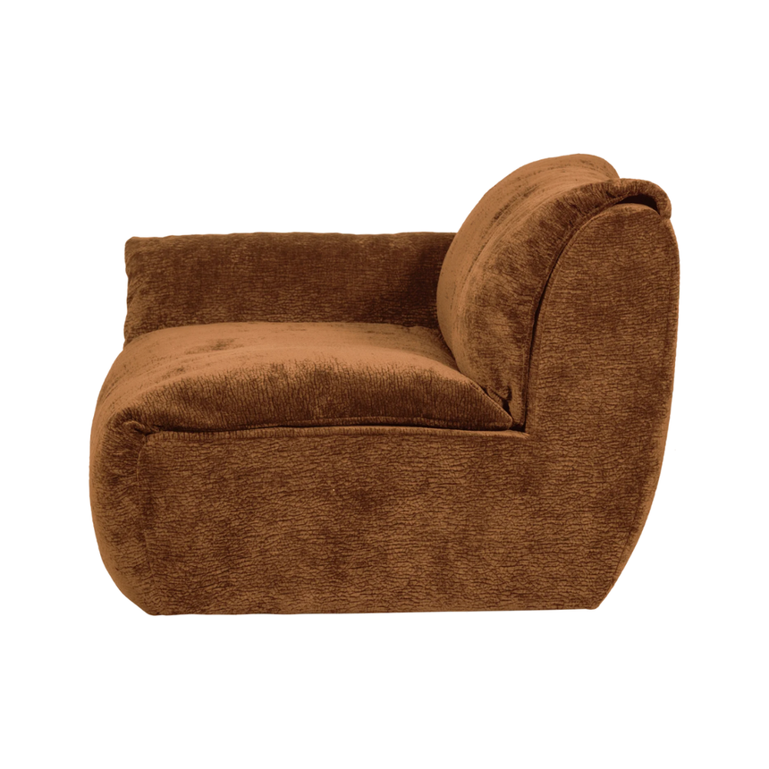 Baggy left chenille sofa element