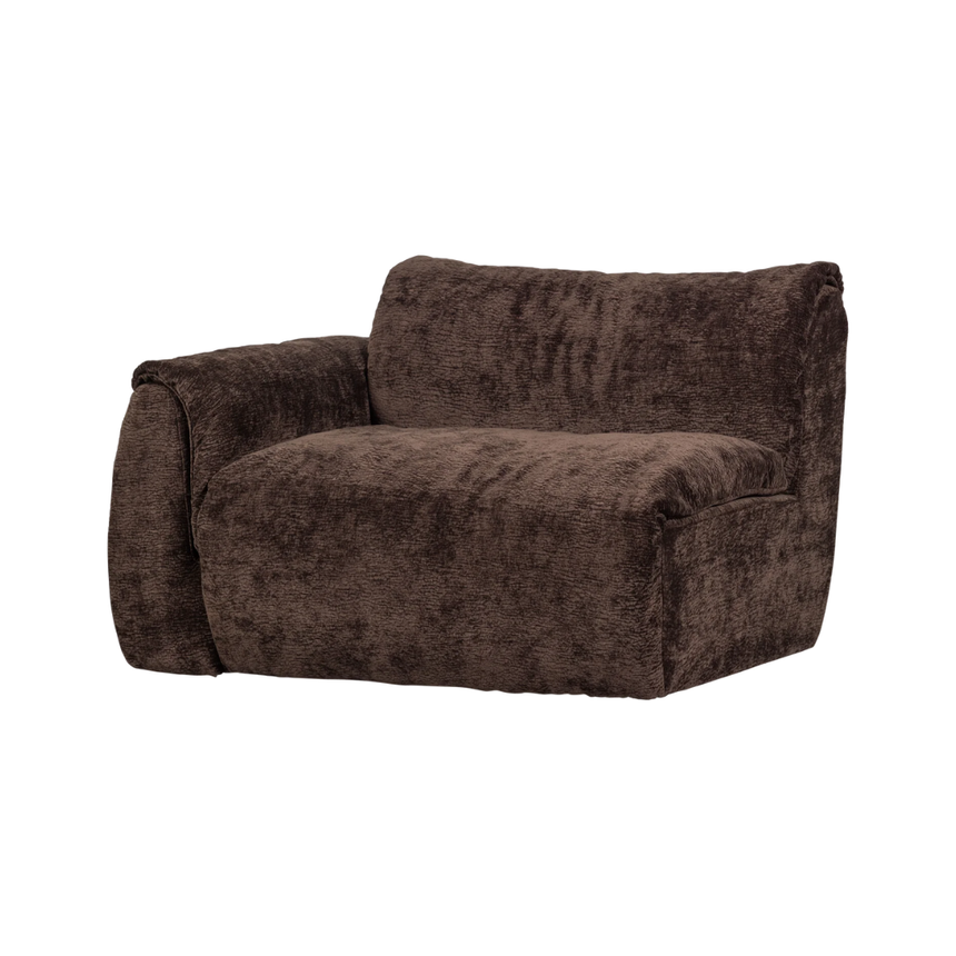 Baggy left chenille sofa element