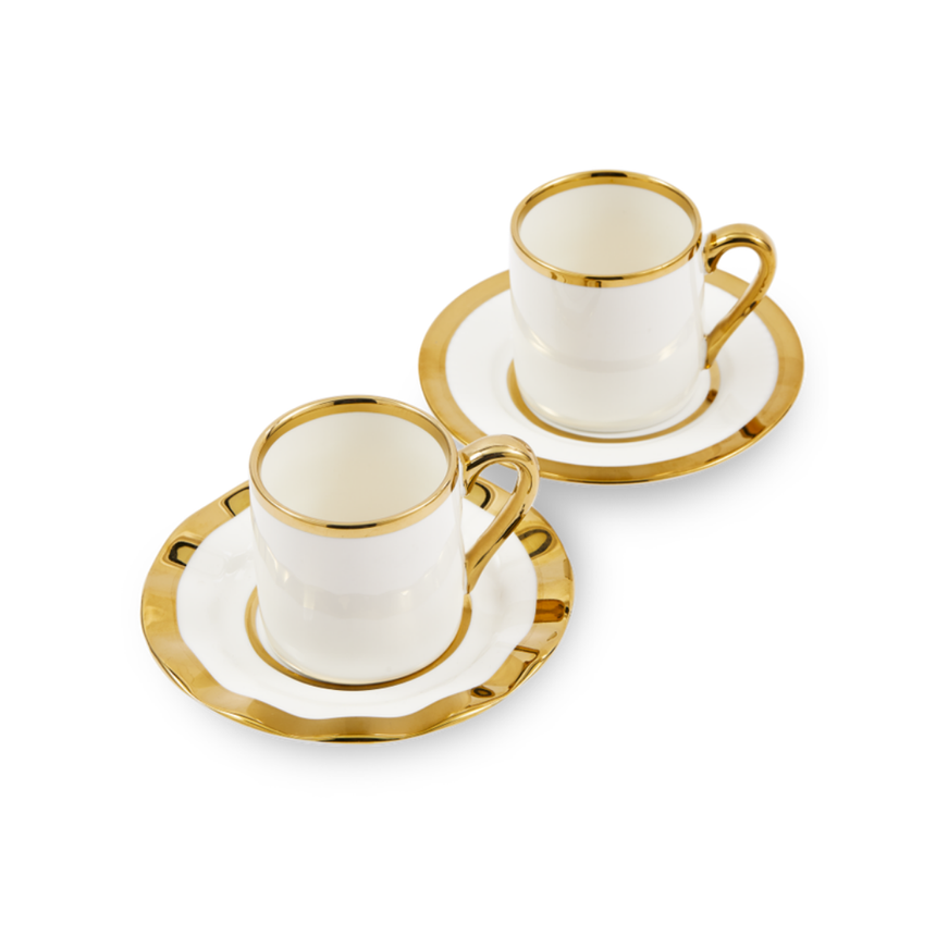 Golden Finds porcelán eszpresszó csésze szett